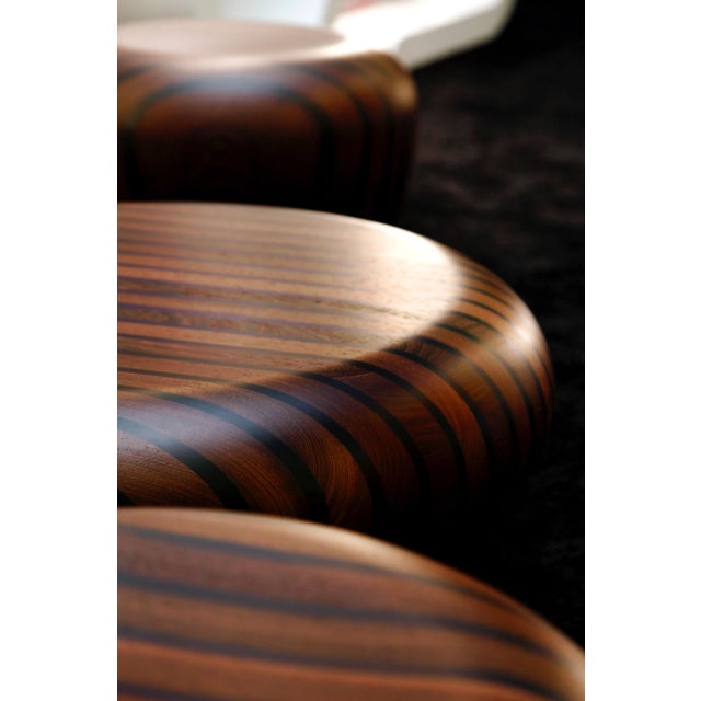 Wood Bright Woods Collection Backlit Coffee Table in Wenge by Giancarlo Zema for Luxyde For Sale - Image 7 of 8