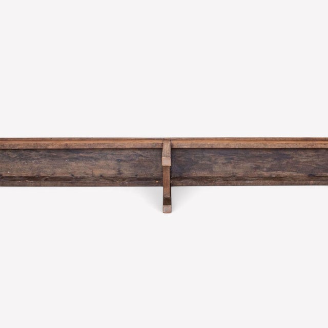 19th Century French Oak Open Arm Bench For Sale - Image 10 of 10