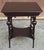 1860s E W Godwin attributed Aesthetic movement mahogany side table with bobbin turned legs in dark brown chocolate stain....