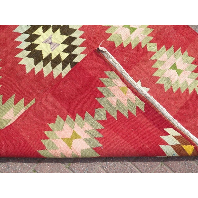 Vintage Turkish Kilim Rug - 45" X 100" For Sale - Image 12 of 12