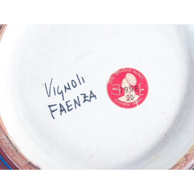 Blue Majolica Vase by Bottega Vignoli, 1970s For Sale - Image 8 of 16