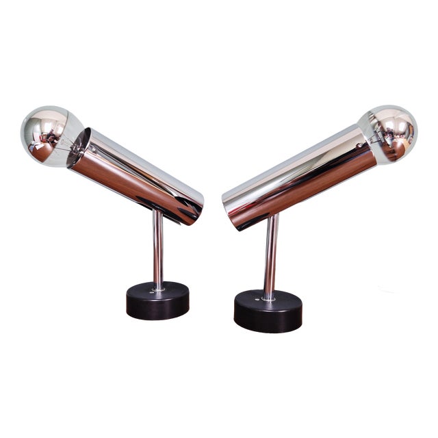 Tubular Chromed Metal Articulated Wall Lights by Staff Leuchten, Germany, 1970, Set of 2 For Sale