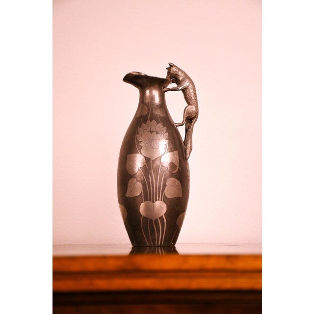 Swedish Pewter Pitcher by Schreuder & Olsson Stockholm, 1908 For Sale - Image 3 of 12