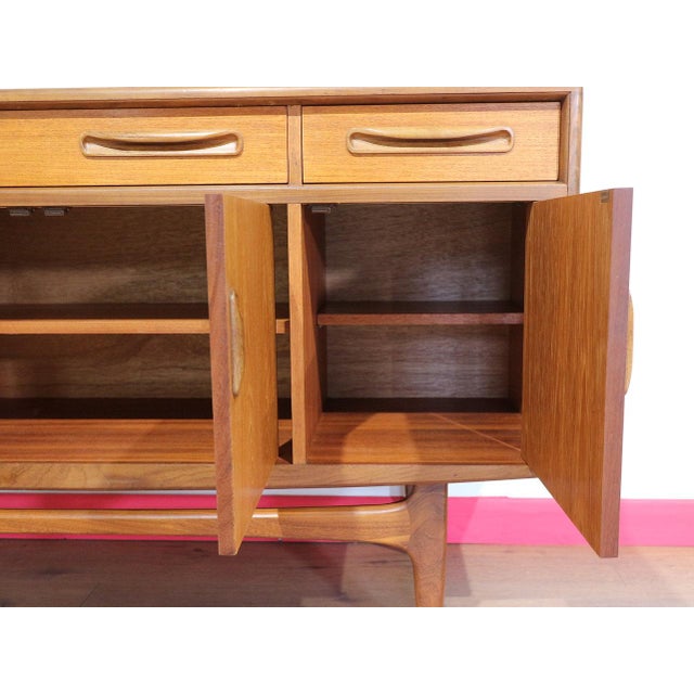 Mid Century Modern Vintage Teak Credenza Sideboard by Gplan Danish Style For Sale In Greensboro - Image 6 of 14