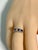 Blue Exquisite Vintage Platinum Ring Emerald-Cut Diamonds Princess-Cut Sapphires, Size 5.5 For Sale - Image 8 of 8