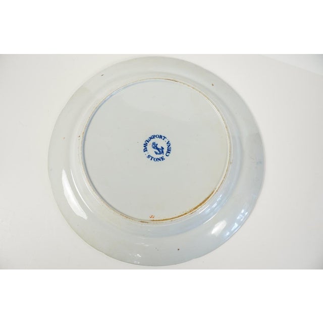 Ceramic 1800s Georgian Davenport Ironstone Dinner Plate Bamboo and Peony Pattern, Early For Sale - Image 7 of 14