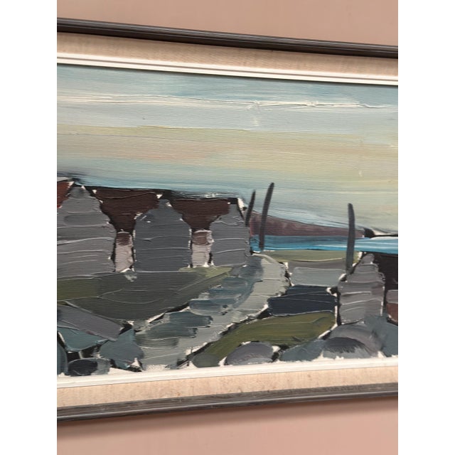 Bo Sjöberg, Coastal Village, 1960s, Oil on Canvas, Framed For Sale - Image 8 of 14