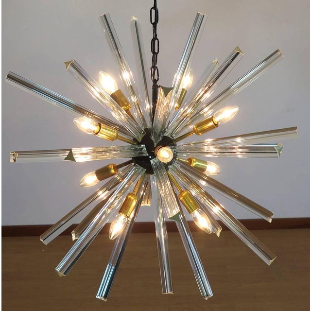 Crystal Prism Sputnik Chandeliers, Murano, 1990, Set of 2 For Sale - Image 6 of 13