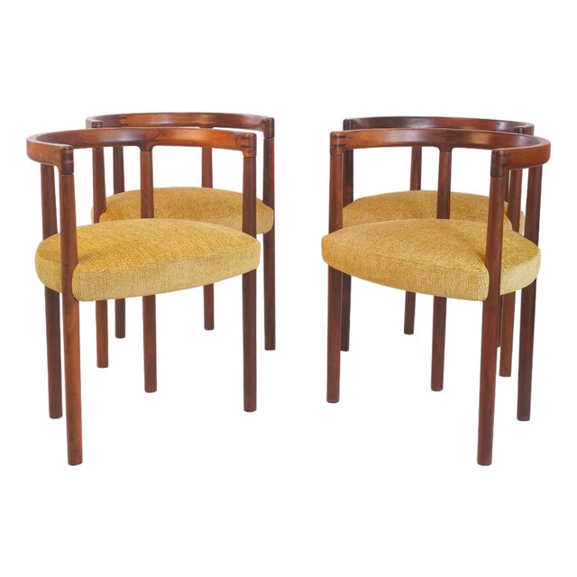 Rare Rosewood Model 195 Dining Chairs Attributed to Ole Gjerlov-Knudsen & Torben Lind for France & Son C1960, Set of 4 For Sale