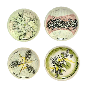 Ceramic Horse Races Plates by Remo Brindisi, 1970s, Set of 4