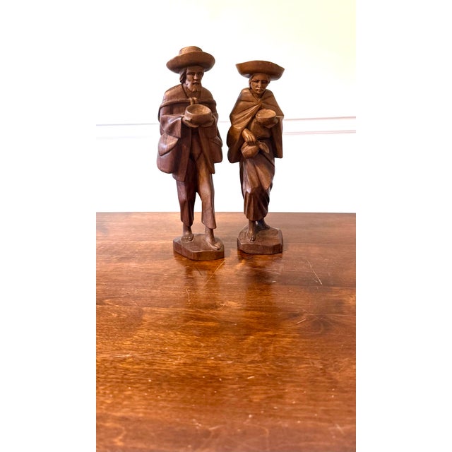 1930s The Travelers Hand Carved Wooden Folk Art For Sale - Image 10 of 12