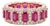 Natural 18k Gold Ruby Halo Ring With 0.47ct Diamonds, Size 6 For Sale