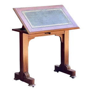 Antique 19th Century Leather Top Mahogany Library Lectern Table