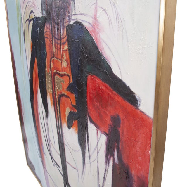 Contemporary Abstract Strength Hand Painted Original Art For Sale - Image 3 of 6