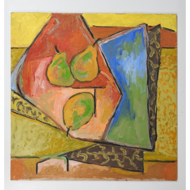 Contemporary Abstract Fauvist Pears Still Life Painting For Sale In Seattle - Image 6 of 7