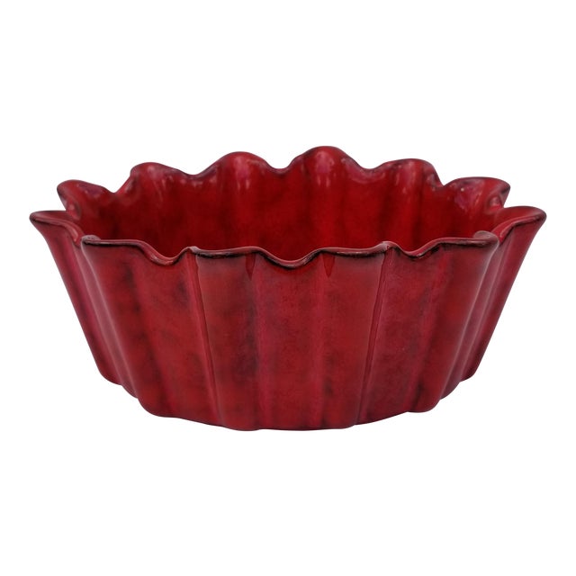 Vintage Italian Red Glazed Decorative Bowl Chairish