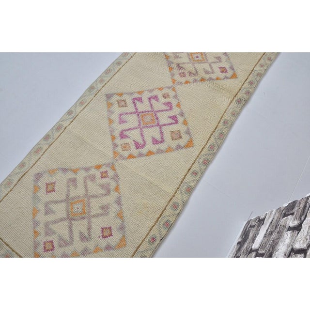 Turkish Vintage Turkish Rug, Kurdish Style Geometric Runner For Sale - Image 3 of 10
