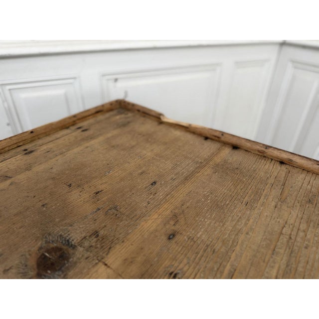 Wood Large Fir Dining or Work Table, 1920s For Sale - Image 7 of 10