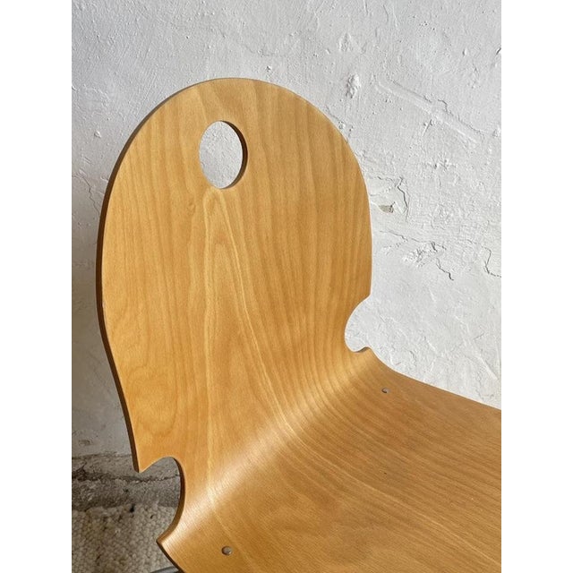 Mid-Century Modern Stacking Chair in Bentwood and Chrome, France, 1980s For Sale - Image 10 of 13