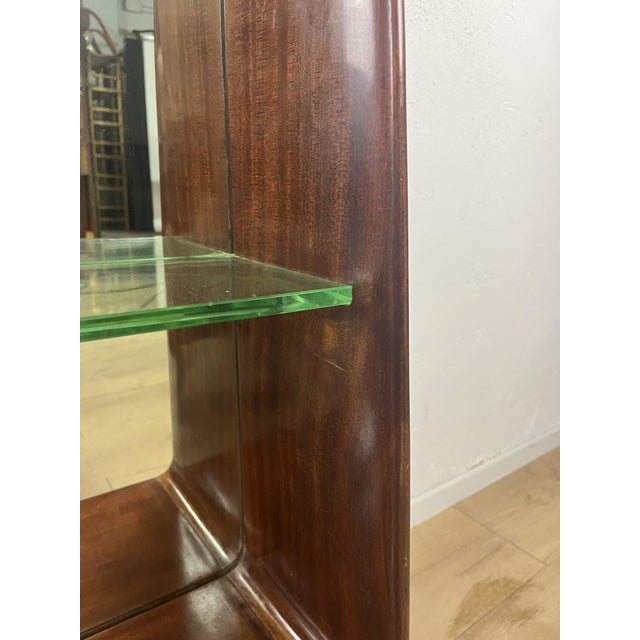 1950s Wooden Console Mirror and Glass Shelf by Paolo Buffa, 1950s For Sale - Image 5 of 9