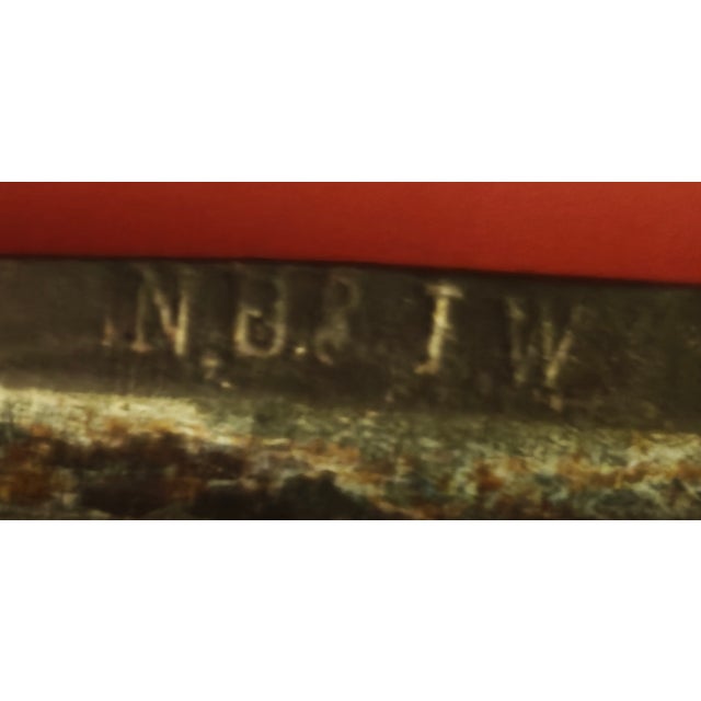 1890's Nb&iw Victorian Dragon Head Cast Iron and Onyx Stand For Sale - Image 9 of 10