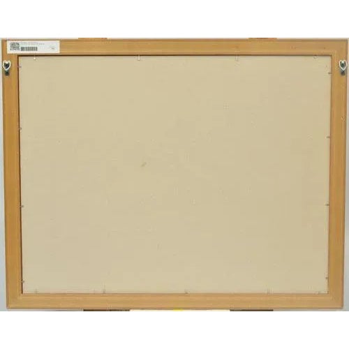 Modern Landscape with a Home, Oil on Board For Sale - Image 3 of 4