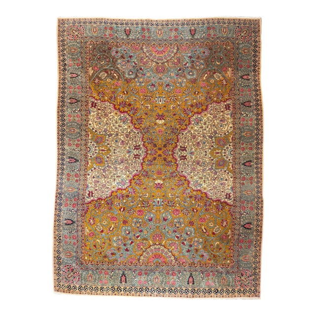 Antique Persian Tehran Rug 7'3'' X 9'10'' For Sale
