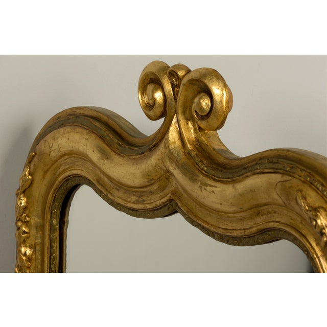 Mid-19th Century Restored French Louis Philippe Giltwood Mirror For Sale - Image 10 of 18