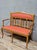 Art Nouveau Bench in Light Wood and Marquetry, 1900 For Sale - Image 3 of 7