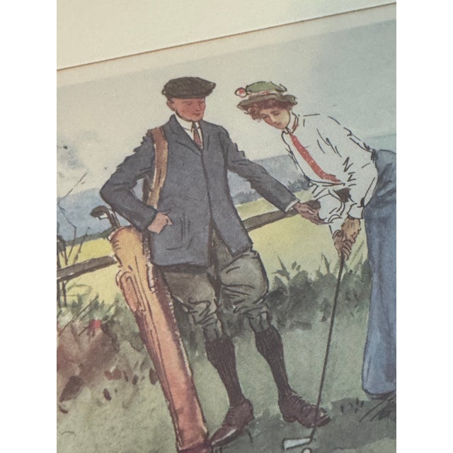 Early 20th Century "The First Lesson" Golf Lithograph For Sale - Image 4 of 7