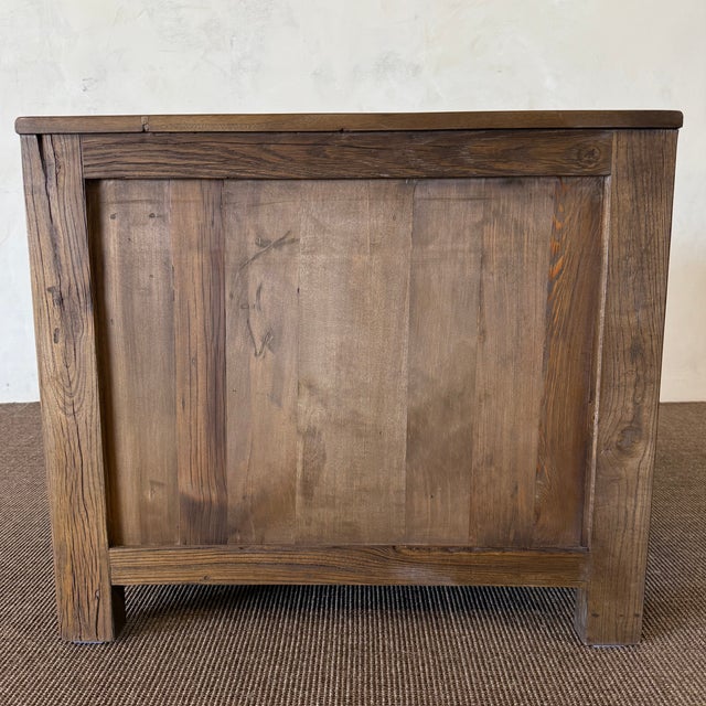 Ollie II 2 Drawer Reclaimed Elm Nightstand - Chestnut For Sale - Image 4 of 8