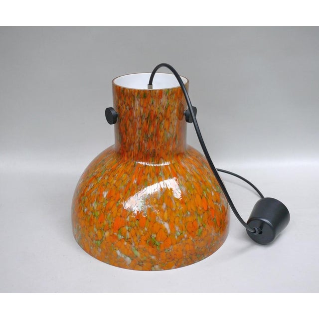Mid-Century Modern Ceiling Light in Flamed Orange, Green, Black, Beige by Peill & Putzler, 1970s For Sale - Image 3 of 17
