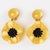 Yellow Cilea Paris Dangle Resin Clip Earrings Yellow Poppy Flower For Sale - Image 8 of 8