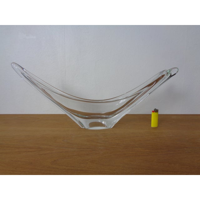 Large Italian Crystal Glass Bowl by Daum, France, 1960s For Sale - Image 3 of 14