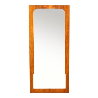 1960s Mid-Century Modern Teak Wall Mirror Full Length For Sale