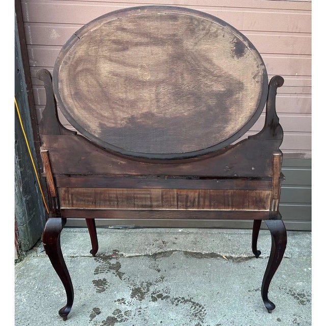 Early 20th Century Antique Dressing Table With Swivel Mirror For Sale - Image 5 of 10