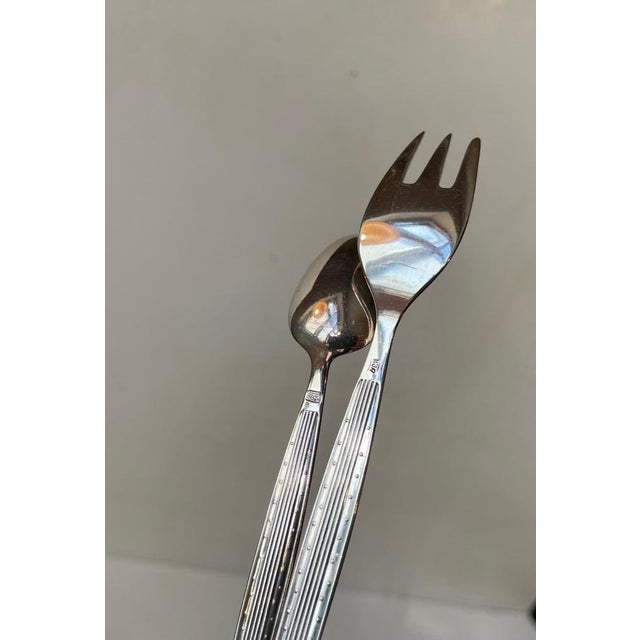 Danish Modern Silver-Plated Capri Cutlery for 12 by Kr. J. Andersen, 1960s, Set of 89 For Sale - Image 6 of 16