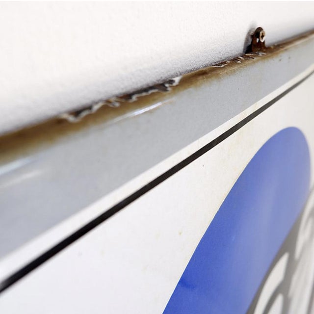 Metal Vintage Enamel Rossi Advertising Sign, 1947 For Sale - Image 7 of 11