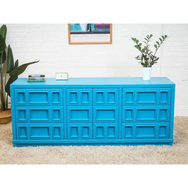 Peacock Blue Dresser For Sale - Image 4 of 12