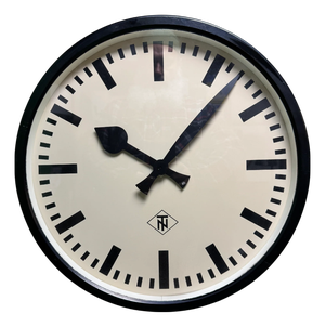 Large Bakelite Factory Clock from TN Tele Norma, West Germany, 1940s