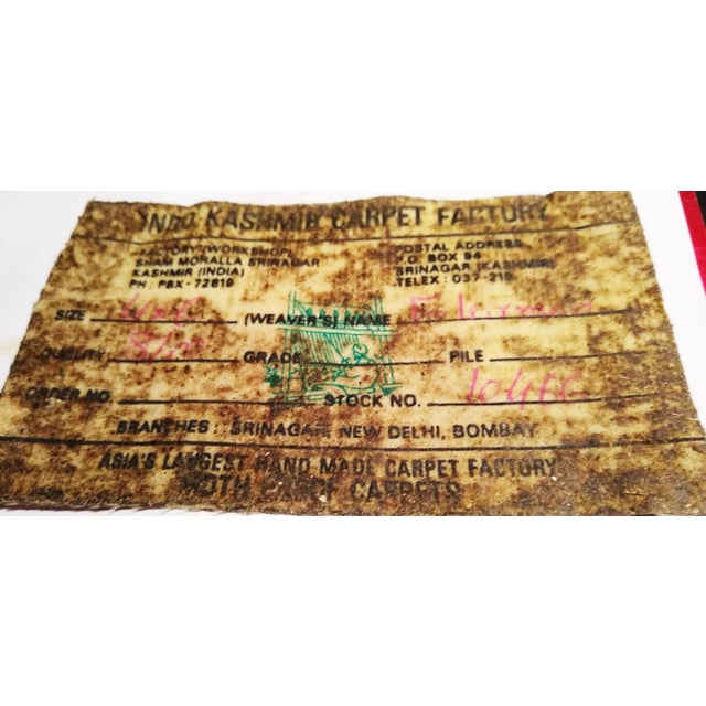 Asian Kashmir Indo Kerman Wool Rug-4′ × 6′ For Sale - Image 3 of 8