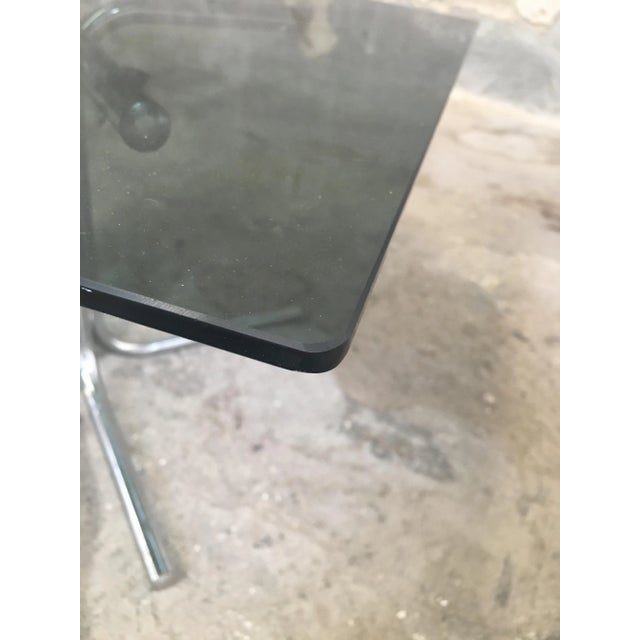 1970s Italian Coffee Table with Chromed Base & Glass Top, 1970s For Sale - Image 5 of 9