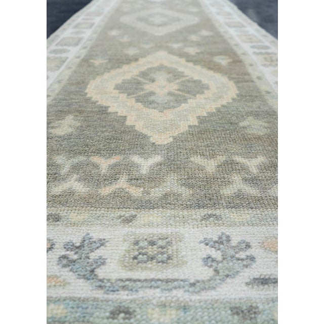 Turkish Oushak Rug 2'10" x 10'6" #19202 For Sale In Houston - Image 6 of 8