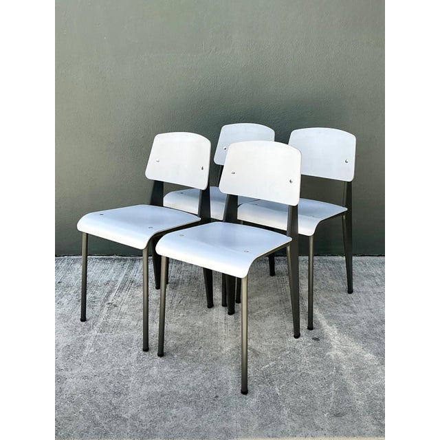 Jean Prouve for Vitra Standard Chairs - Set of 4 For Sale - Image 18 of 18