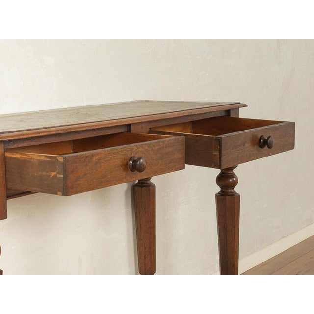 Antique Console Table with Fine Leather Writing Surface For Sale - Image 8 of 12