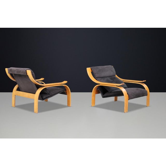 Woodline Lounge Chairs attributed to Marco Zanuso for Arflex, Italy, 1960s, Set of 2 For Sale - Image 9 of 11