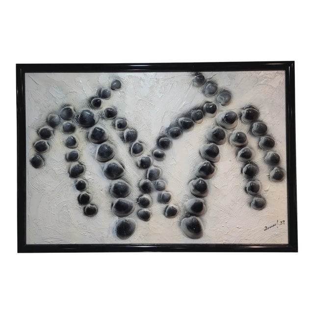 Mid-Century Modern Shell Assemblage, Organic Abstraction Wall Sculpture For Sale