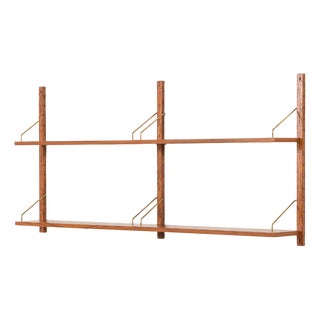 Mid-Century Modern Teak Shelves on Hemp Rails, 1960s For Sale