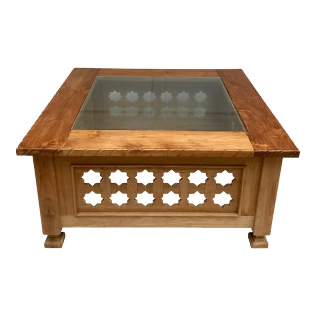 1990s Mediterranean Iksun Teak Outdoor Table For Sale