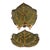 Olive Late 20th Century Glazed Stoneware Roscher Leaf Shaped Olive Green Serving Plates - a Pair For Sale - Image 8 of 8